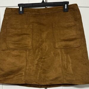Brown Suede Skirt